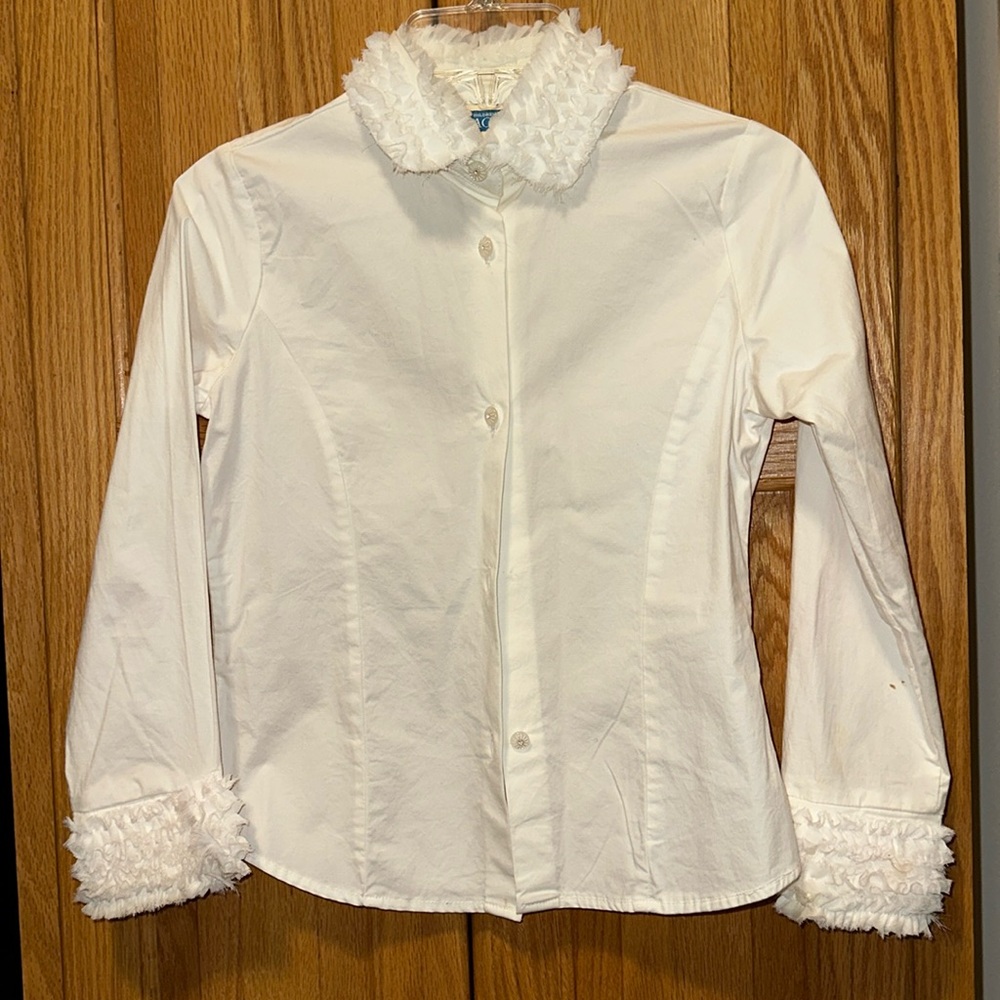 The Children’s Place button down shirt girls’ size 7/8; 97% cotton 3% spandex